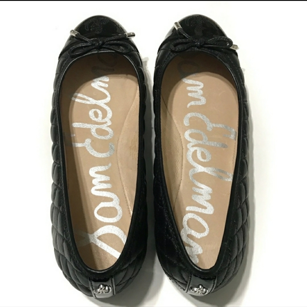 Sam Edelman Black Quilted Ballerina Flats